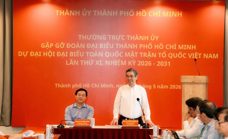 Lãnh đạo TPHCM gặp gỡ, giao nhiệm vụ cho Đoàn đại biểu dự Đại hội toàn quốc MTTQ Việt Nam Lãnh đạo TPHCM gặp gỡ, giao nhiệm vụ cho Đoàn đại biểu dự Đại hội toàn quốc MTTQ Việt Nam