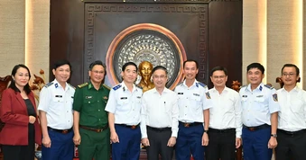 Lãnh đạo TPHCM tiếp Đoàn công tác Bộ Tư lệnh Cảnh sát biển Việt Nam