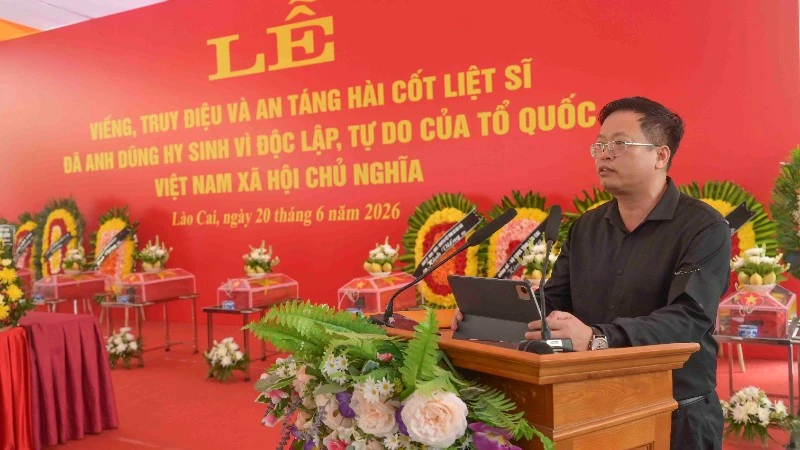 Lào Cai truy điệu, an táng 9 hài cốt liệt sĩ tại xã Bát Xát Lào Cai truy điệu, an táng 9 hài cốt liệt sĩ tại xã Bát Xát