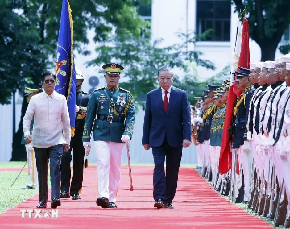 Lễ đón Tổng Bí thư, Chủ tịch nước Tô Lâm thăm cấp Nhà nước Philippines