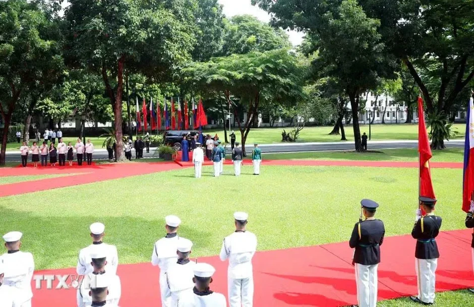 Lễ đón Tổng Bí thư, Chủ tịch nước Tô Lâm thăm cấp Nhà nước Philippines