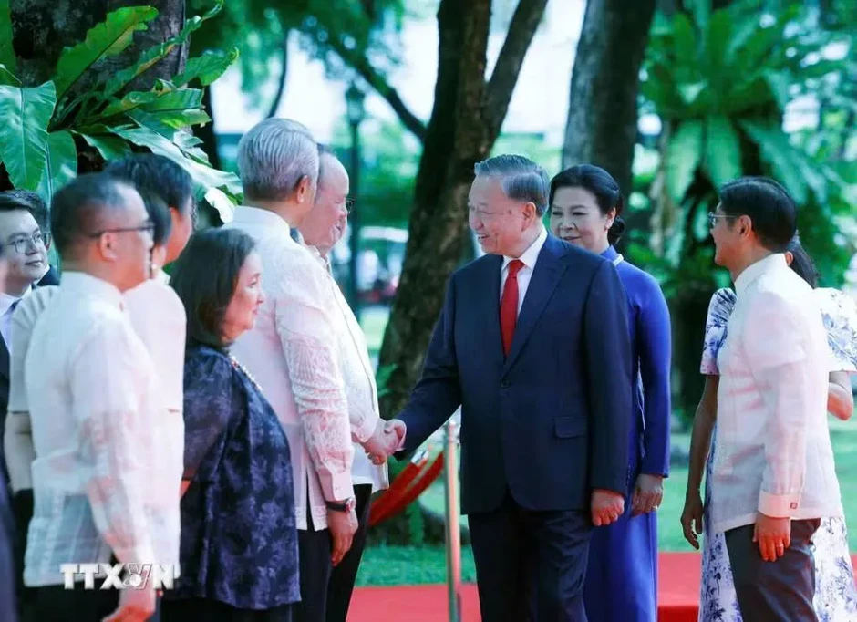 Lễ đón Tổng Bí thư, Chủ tịch nước Tô Lâm thăm cấp Nhà nước Philippines