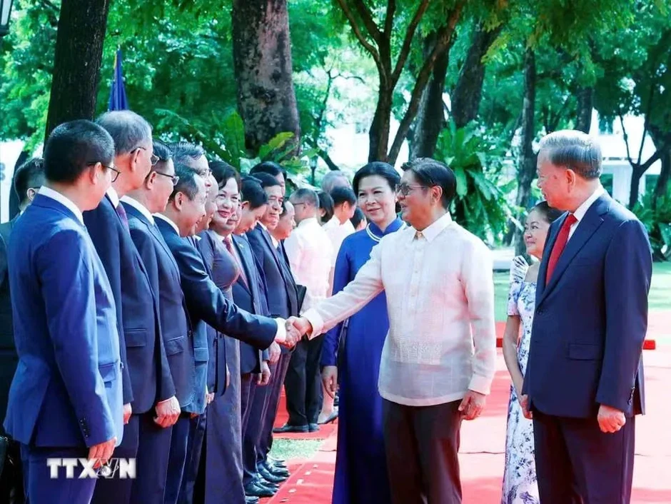 Lễ đón Tổng Bí thư, Chủ tịch nước Tô Lâm thăm cấp Nhà nước Philippines