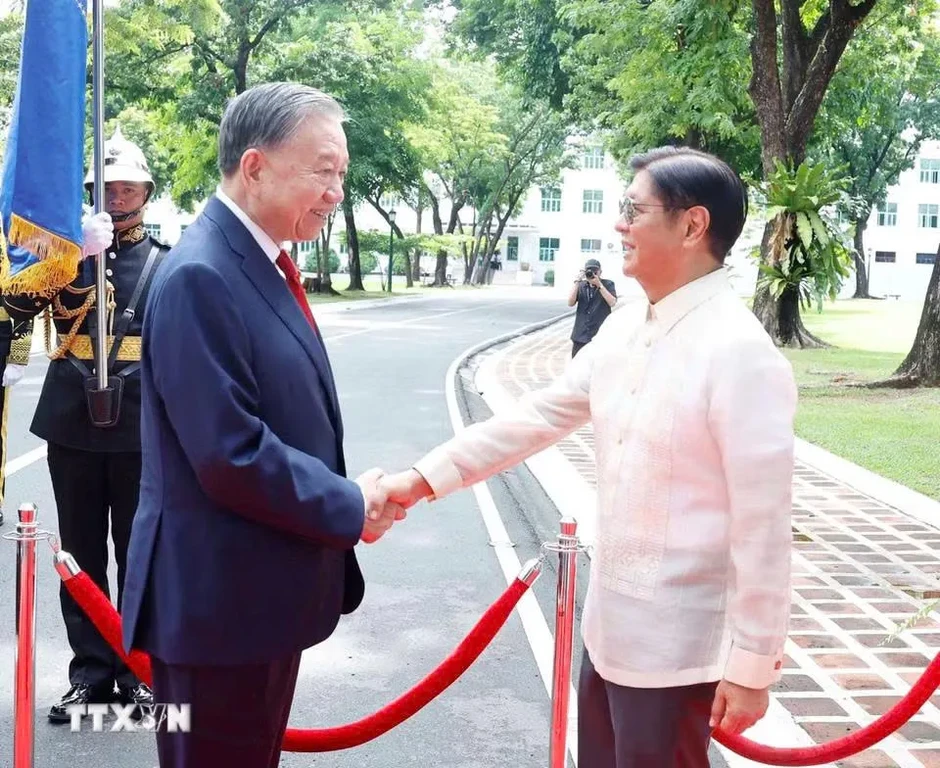 Lễ đón Tổng Bí thư, Chủ tịch nước Tô Lâm thăm cấp Nhà nước Philippines