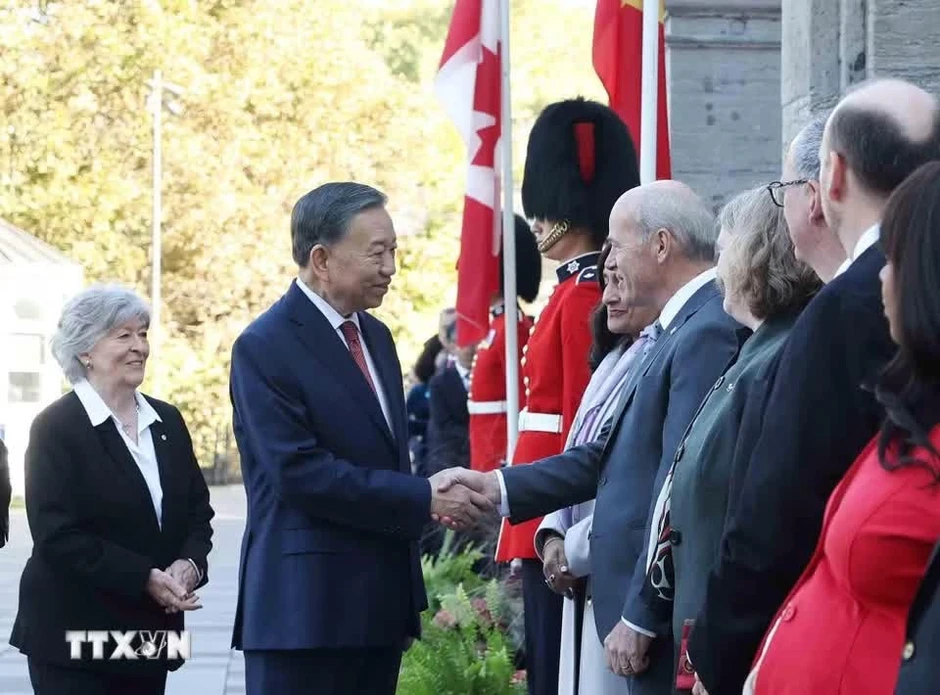 Lễ đón Tổng Bí thư, Chủ tịch nước Tô Lâm thăm cấp Nhà nước tới Canada Lễ đón Tổng Bí thư, Chủ tịch nước Tô Lâm thăm cấp Nhà nước tới Canada