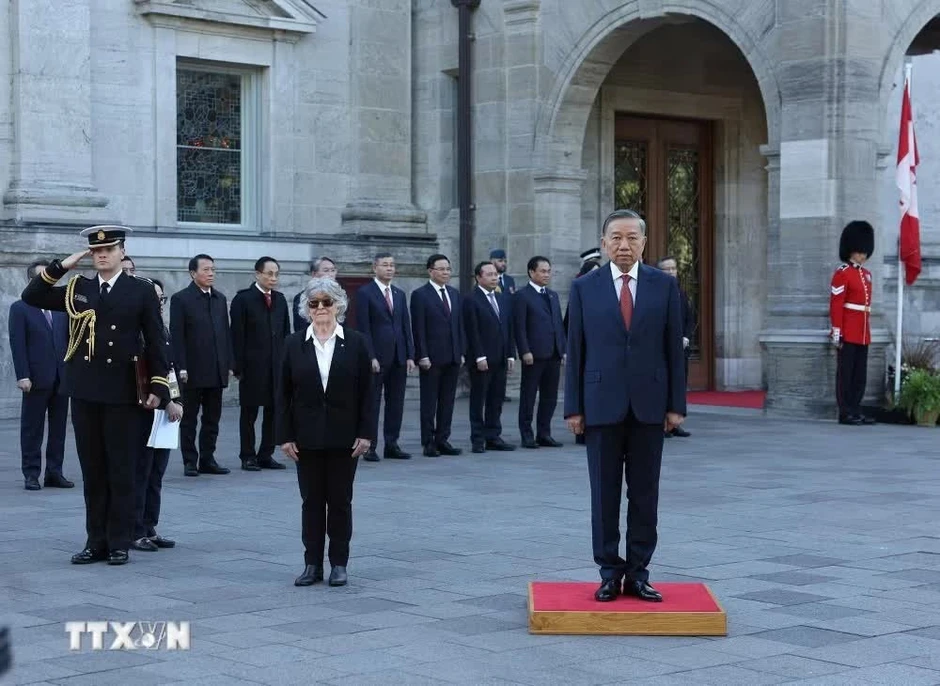 Lễ đón Tổng Bí thư, Chủ tịch nước Tô Lâm thăm cấp Nhà nước tới Canada Lễ đón Tổng Bí thư, Chủ tịch nước Tô Lâm thăm cấp Nhà nước tới Canada