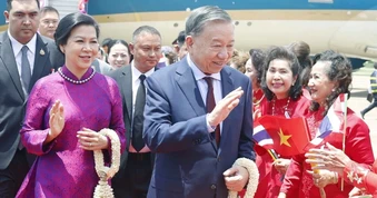 Lễ đón Tổng Bí thư, Chủ tịch nước Tô Lâm và Phu nhân tại sân bay Udon Thani