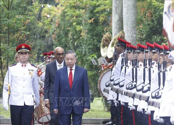 Lễ đón Tổng Bí thư, Chủ tịch nước Tô Lâm và Phu nhân thăm cấp Nhà nước CH Singapore Lễ đón Tổng Bí thư, Chủ tịch nước Tô Lâm và Phu nhân thăm cấp Nhà nước CH Singapore