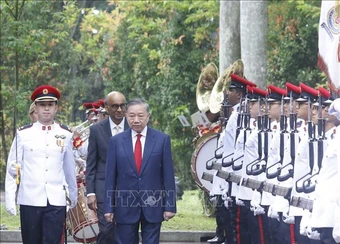 Lễ đón Tổng Bí thư, Chủ tịch nước Tô Lâm và Phu nhân thăm cấp Nhà nước CH Singapore