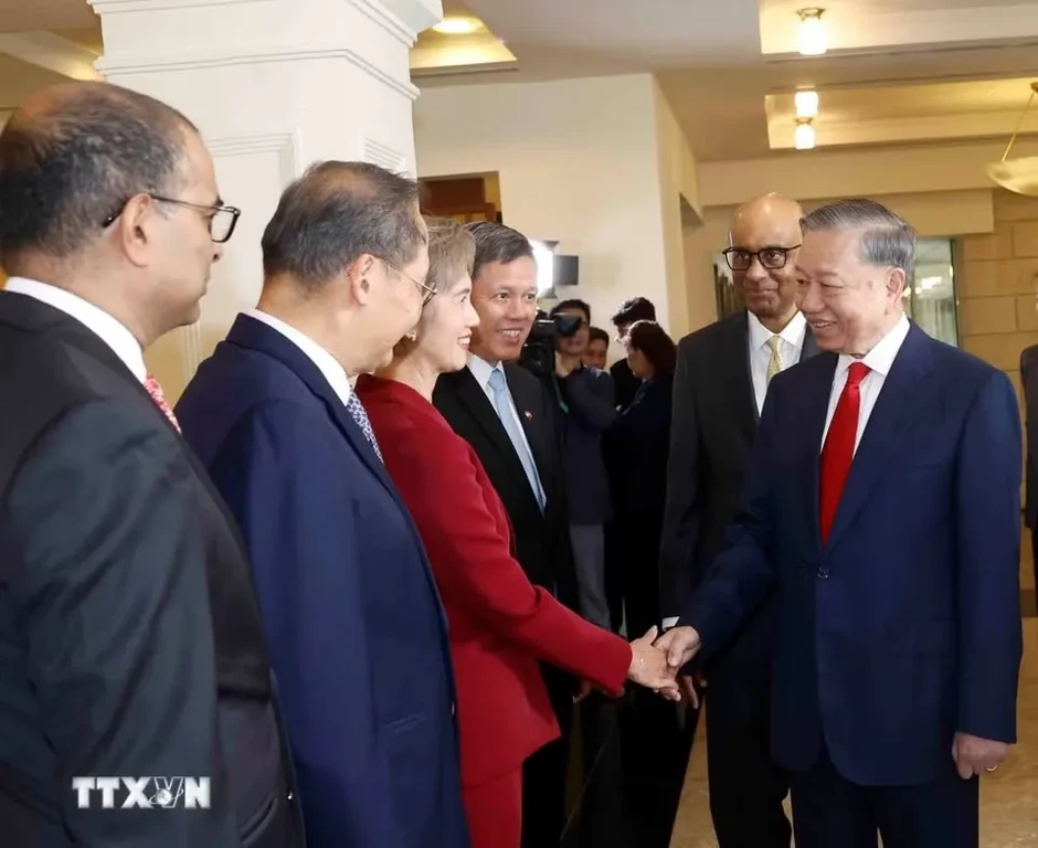 Lễ đón Tổng Bí thư, Chủ tịch nước Tô Lâm và Phu nhân thăm cấp Nhà nước Cộng hòa Singapore Lễ đón Tổng Bí thư, Chủ tịch nước Tô Lâm và Phu nhân thăm cấp Nhà nước Cộng hòa Singapore