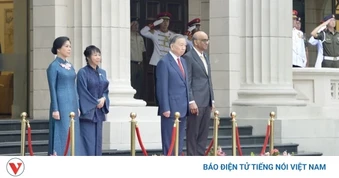 Lễ đón trọng thể Tổng Bí thư, Chủ tịch nước Tô Lâm thăm cấp Nhà nước Singapore