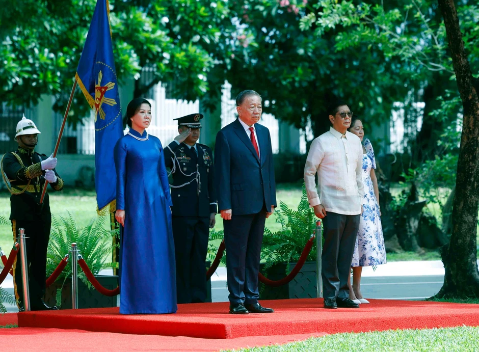 Lễ đón trọng thể Tổng Bí thư, Chủ tịch nước Tô Lâm thăm cấp Nhà nước tới Philippines Lễ đón trọng thể Tổng Bí thư, Chủ tịch nước Tô Lâm thăm cấp Nhà nước tới Philippines
