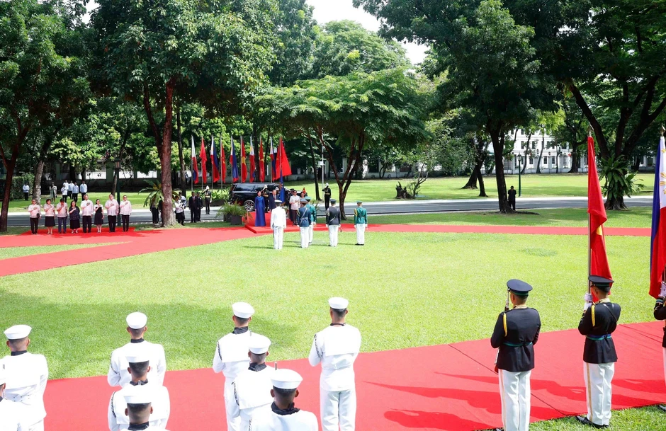 Lễ đón trọng thể Tổng Bí thư, Chủ tịch nước Tô Lâm thăm cấp Nhà nước tới Philippines Lễ đón trọng thể Tổng Bí thư, Chủ tịch nước Tô Lâm thăm cấp Nhà nước tới Philippines
