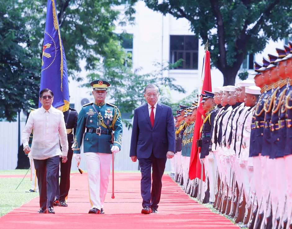 Lễ đón trọng thể Tổng Bí thư, Chủ tịch nước Tô Lâm thăm cấp Nhà nước tới Philippines Lễ đón trọng thể Tổng Bí thư, Chủ tịch nước Tô Lâm thăm cấp Nhà nước tới Philippines