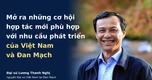 Mở ra những cơ hội hợp tác mới phù hợp với nhu cầu phát triển của Việt Nam và Đan Mạch