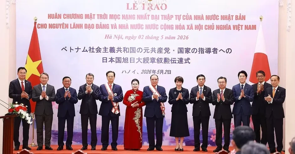 Nhật Bản trao tặng Huân chương Mặt trời mọc cho nguyên lãnh đạo Đảng, Nhà nước Việt Nam Nhật Bản trao tặng Huân chương Mặt trời mọc cho nguyên lãnh đạo Đảng, Nhà nước Việt Nam