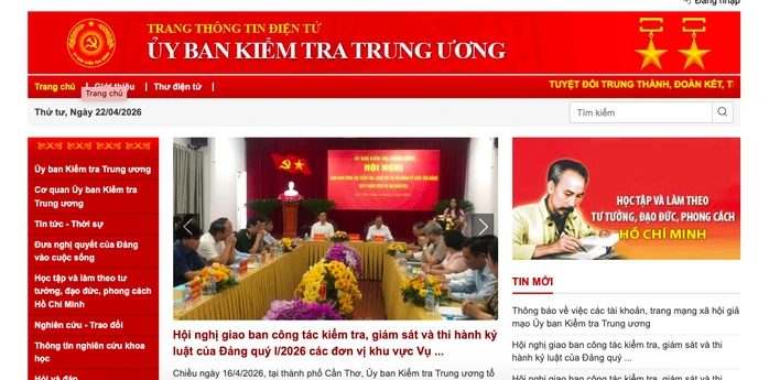 Nhiều tài khoản, trang mạng xã hội giả mạo Ủy ban Kiểm tra Trung ương Nhiều tài khoản, trang mạng xã hội giả mạo Ủy ban Kiểm tra Trung ương