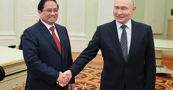 Những hình ảnh Thủ tướng Phạm Minh Chính hội kiến Tổng thống Nga Vladimir Putin