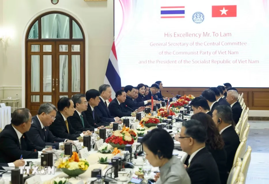 Những hình ảnh Tổng Bí thư, Chủ tịch nước Tô Lâm hội đàm với Thủ tướng Thái Lan