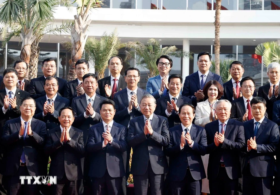 Những hình ảnh Tổng Bí thư Tô Lâm làm việc với Ban Chấp hành Đảng bộ TP Hải Phòng