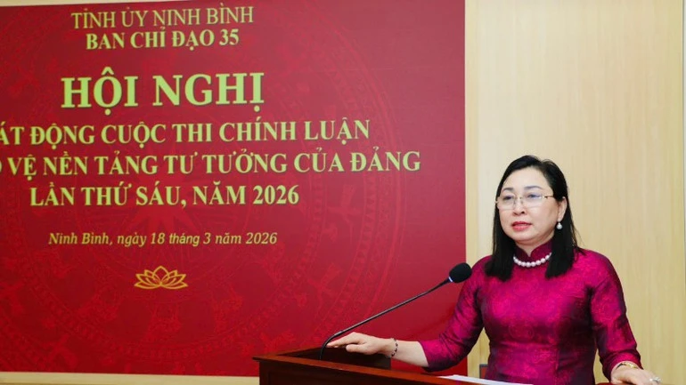 Ninh Bình phát động Cuộc thi chính luận về bảo vệ nền tảng tư tưởng của Đảng lần thứ sáu Ninh Bình phát động Cuộc thi chính luận về bảo vệ nền tảng tư tưởng của Đảng lần thứ sáu