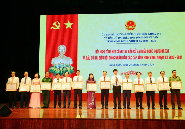 Ninh Bình tổng kết công tác bầu cử đại biểu Quốc hội khóa XVI và đại biểu Hội đồng nhân dân các cấp nhiệm kỳ 2026-2031 Ninh Bình tổng kết công tác bầu cử đại biểu Quốc hội khóa XVI và đại biểu Hội đồng nhân dân các cấp nhiệm kỳ 2026-2031