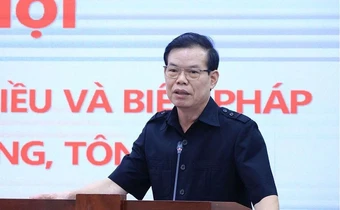 Ông Triệu Tài Vinh chủ trì Hội nghị phản biện xã hội dự thảo Nghị định hướng dẫn thi hành Luật Tín ngưỡng, tôn giáo