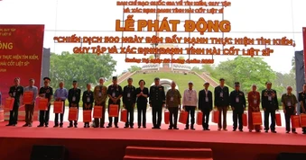 Phát động chiến dịch 500 ngày đêm tìm kiếm, quy tập và xác định danh tính hài cốt liệt sĩ