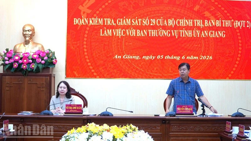 Phó Chủ tịch nước Võ Thị Ánh Xuân làm việc với Ban Thường vụ Tỉnh ủy An Giang Phó Chủ tịch nước Võ Thị Ánh Xuân làm việc với Ban Thường vụ Tỉnh ủy An Giang