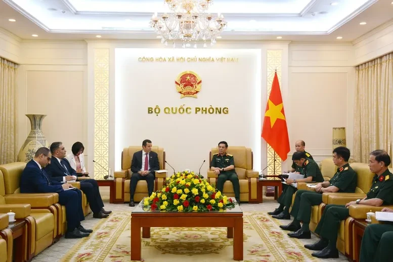 Phó Thủ tướng, Bộ trưởng Bộ Quốc phòng tiếp Đại sứ Thụy Điển và Đại sứ Algeria
