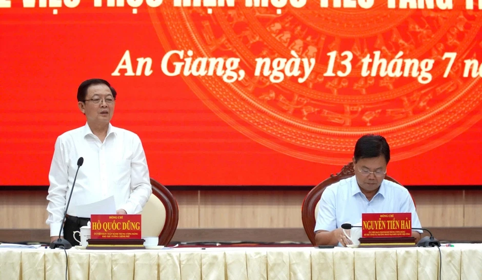 Phó Thủ tướng Hồ Quốc Dũng làm việc với An Giang về mục tiêu tăng trưởng 2 con số