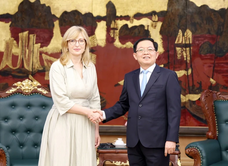 Phó Thủ tướng Hồ Quốc Dũng tiếp Cao ủy EU, thúc đẩy hợp tác đổi mới sáng tạo Phó Thủ tướng Hồ Quốc Dũng tiếp Cao ủy EU, thúc đẩy hợp tác đổi mới sáng tạo
