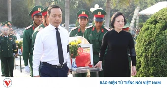 Phó Thủ tướng Phạm Thị Thanh Trà dự Lễ truy điệu, an táng 9 hài cốt liệt sĩ