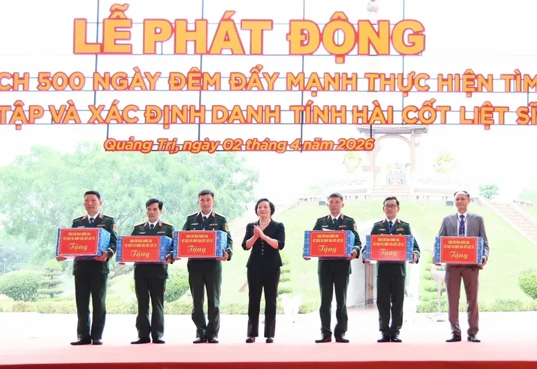 Phó Thủ tướng Phạm Thị Thanh Trà phát động Chiến dịch 500 ngày đêm tìm kiếm, quy tập hài cốt liệt sĩ Phó Thủ tướng Phạm Thị Thanh Trà phát động Chiến dịch 500 ngày đêm tìm kiếm, quy tập hài cốt liệt sĩ