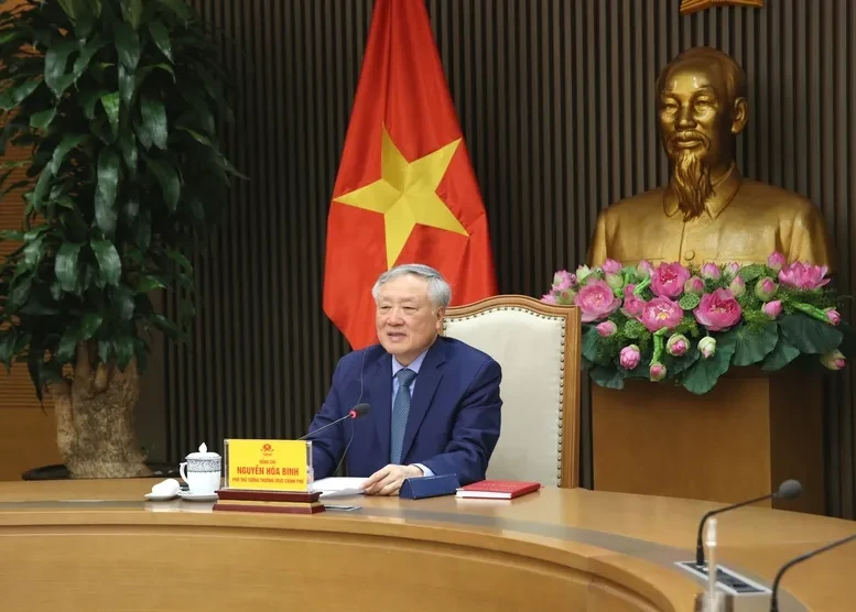 Phó Thủ tướng Thường trực Nguyễn Hòa Bình điện đàm với nguyên Phó Thủ tướng Singapore Vương Thụy Kiệt Phó Thủ tướng Thường trực Nguyễn Hòa Bình điện đàm với nguyên Phó Thủ tướng Singapore Vương Thụy Kiệt