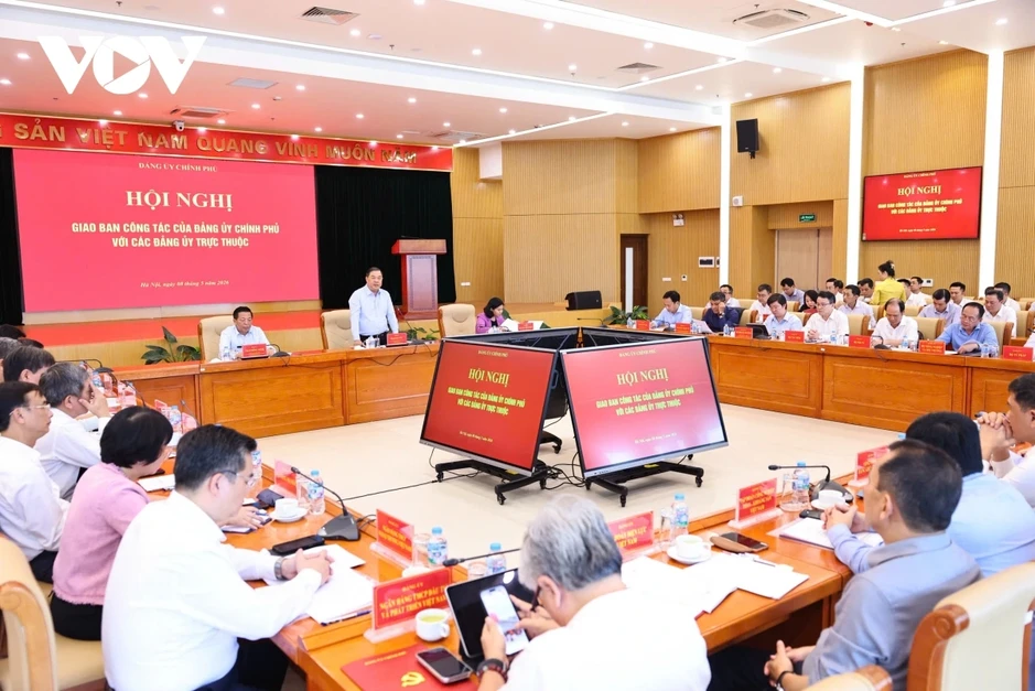 Phó Thủ tướng Thường trực Phạm Gia Túc chủ trì hội nghị giao ban Đảng ủy Chính phủ