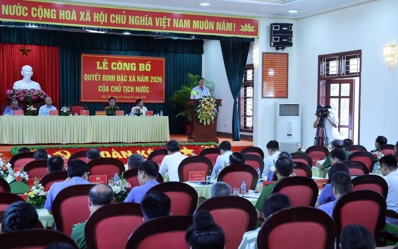 Phó Thủ tướng Thường trực Phạm Gia Túc dự lễ công bố quyết định đặc xá năm 2026 Phó Thủ tướng Thường trực Phạm Gia Túc dự lễ công bố quyết định đặc xá năm 2026