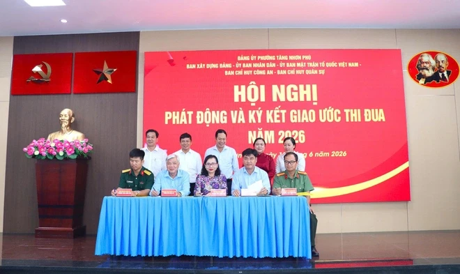 Phường Tăng Nhơn Phú phát động thi đua cao điểm chào mừng 50 năm Thành phố mang tên Bác