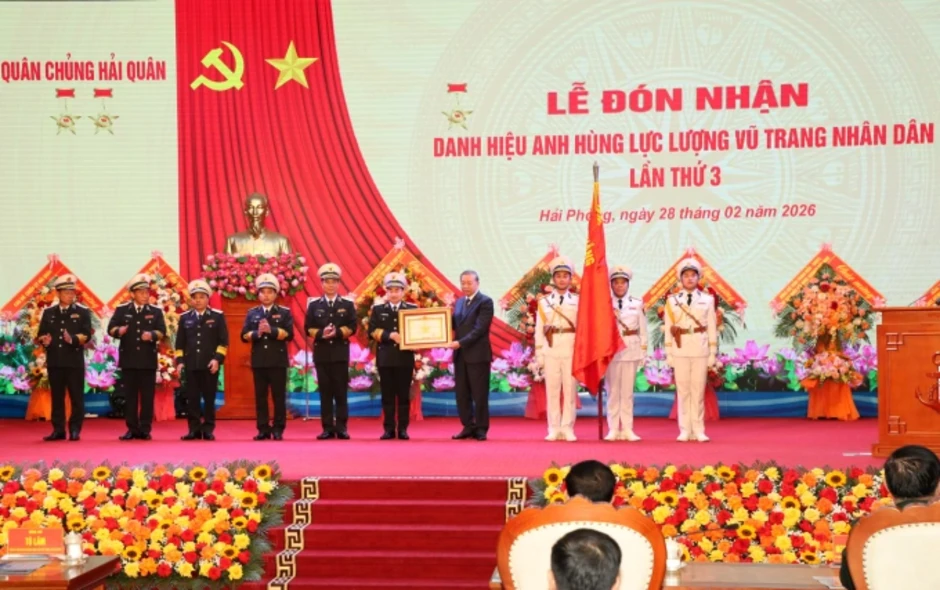 Quân chủng Hải quân nhận danh hiệu Anh hùng Lực lượng vũ trang Nhân dân Quân chủng Hải quân nhận danh hiệu Anh hùng Lực lượng vũ trang Nhân dân