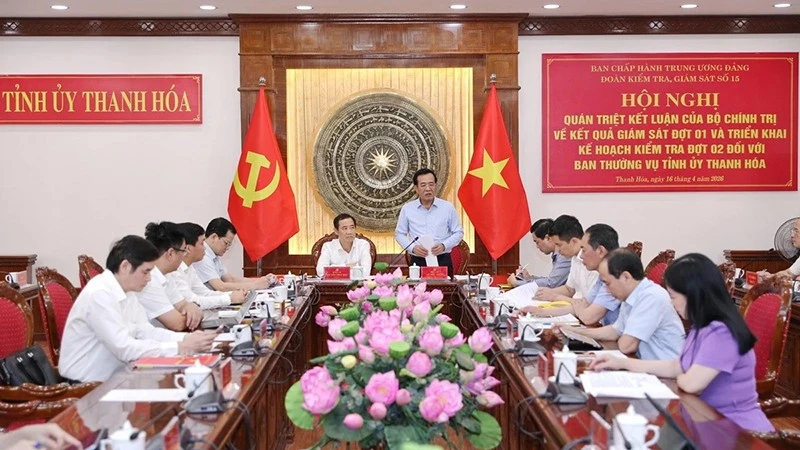 Quán triệt kết luận giám sát, triển khai kiểm tra đợt 2 đối với Ban Thường vụ Tỉnh ủy Thanh Hóa Quán triệt kết luận giám sát, triển khai kiểm tra đợt 2 đối với Ban Thường vụ Tỉnh ủy Thanh Hóa