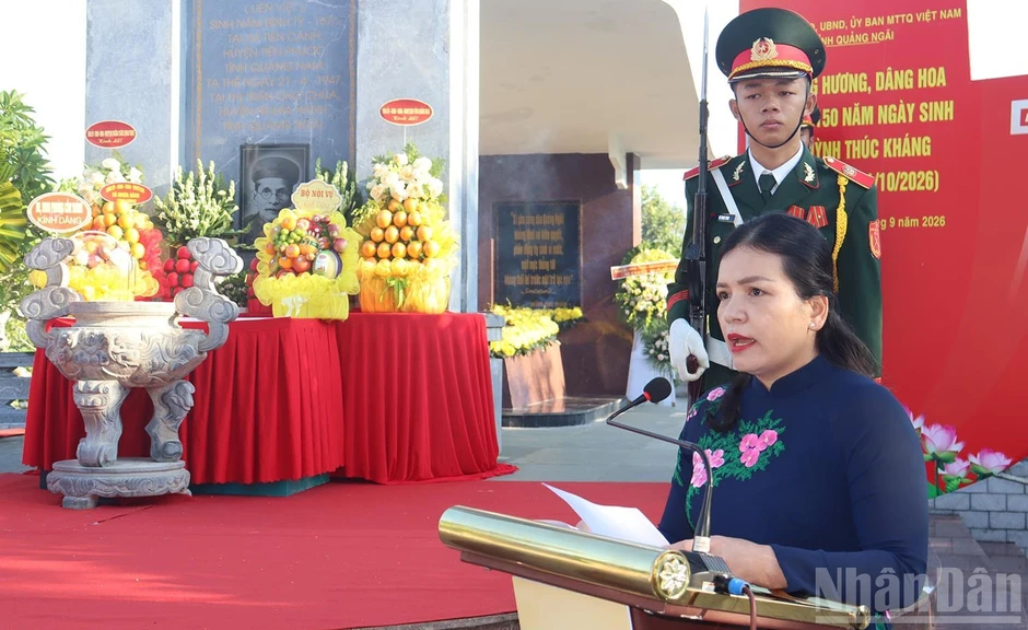 Quảng Ngãi: Dâng hương kỷ niệm 150 năm Ngày sinh cụ Huỳnh Thúc Kháng