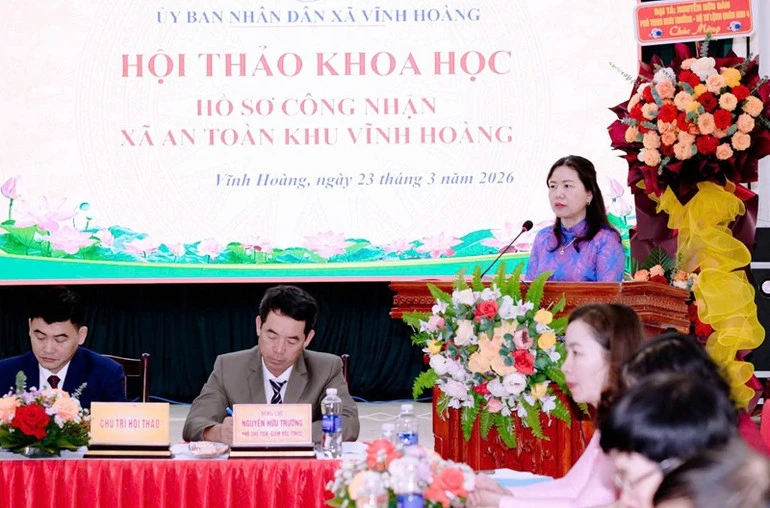 Quảng Trị tổ chức hội thảo khoa học “Hồ sơ công nhận xã An toàn khu Vĩnh Hoàng” Quảng Trị tổ chức hội thảo khoa học “Hồ sơ công nhận xã An toàn khu Vĩnh Hoàng”