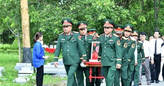 Quảng Trị: Truy điệu và an táng 2 hài cốt liệt sĩ
