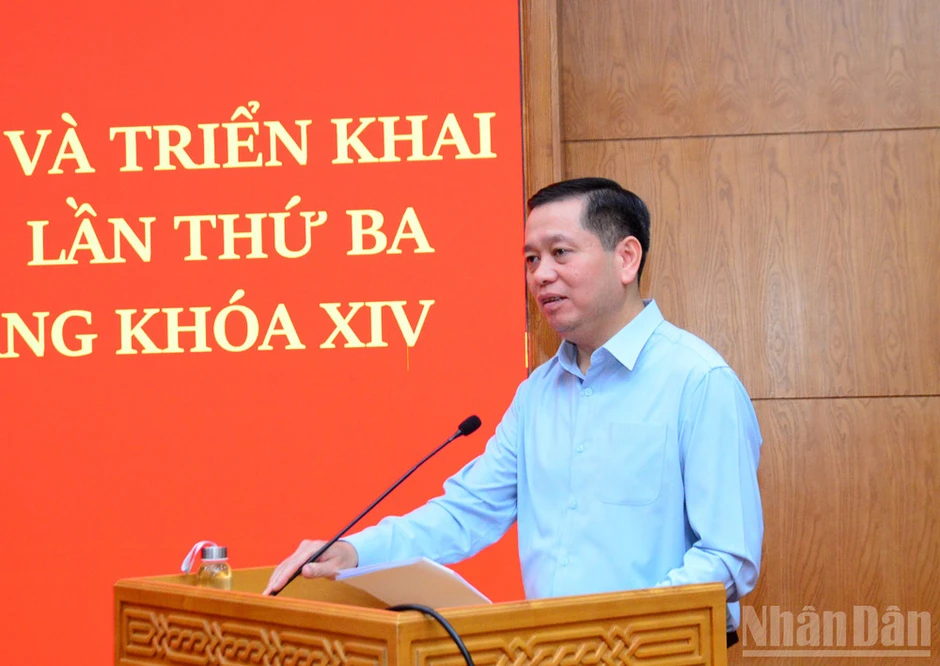 Tạo sự thống nhất cao về ý chí, quyết tâm chính trị trong tham mưu và tổ chức thực hiện Nghị quyết Hội nghị Trung ương 3 khóa XIV