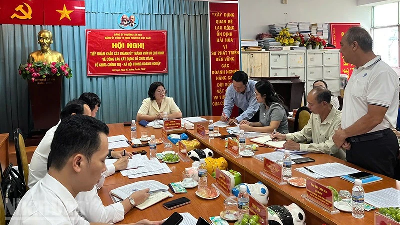 Thành ủy Thành phố Hồ Chí Minh khảo sát công tác xây dựng tổ chức Đảng tại Công ty Pouyuen Việt Nam Thành ủy Thành phố Hồ Chí Minh khảo sát công tác xây dựng tổ chức Đảng tại Công ty Pouyuen Việt Nam