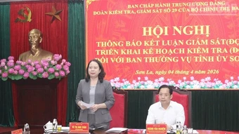 Thông báo kết luận giám sát đối với Ban Thường vụ Tỉnh ủy Sơn La