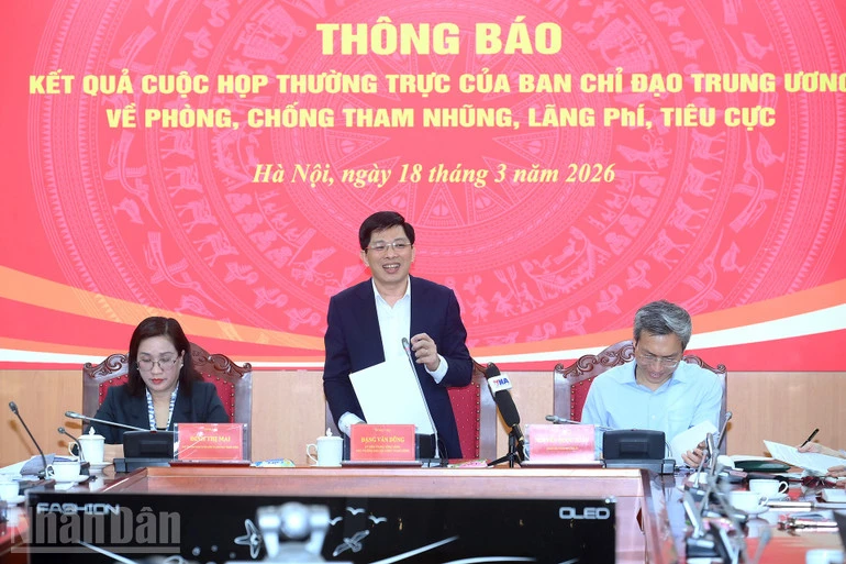Thông báo kết quả cuộc họp của Thường trực Ban Chỉ đạo Trung ương về phòng, chống tham nhũng, lãng phí, tiêu cực Thông báo kết quả cuộc họp của Thường trực Ban Chỉ đạo Trung ương về phòng, chống tham nhũng, lãng phí, tiêu cực