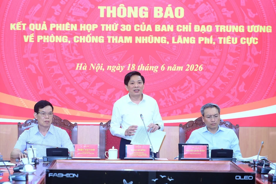 Thông báo kết quả Phiên họp thứ 30 của Ban Chỉ đạo Trung ương về phòng, chống tham nhũng, lãng phí, tiêu cực