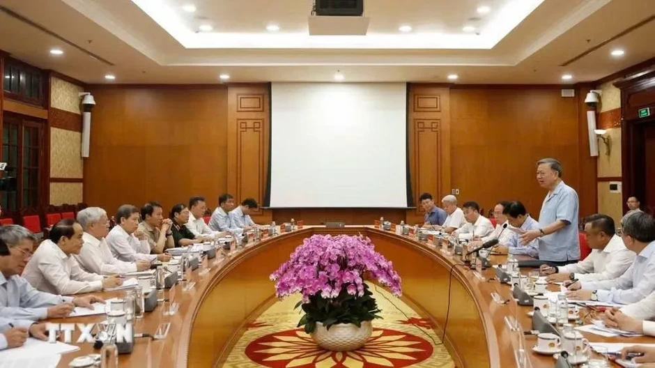 Thông cáo báo chí về cuộc làm việc của Tổng Bí thư, Chủ tịch nước Tô Lâm với Ban Thường vụ Đảng ủy Thanh tra Chính phủ Thông cáo báo chí về cuộc làm việc của Tổng Bí thư, Chủ tịch nước Tô Lâm với Ban Thường vụ Đảng ủy Thanh tra Chính phủ