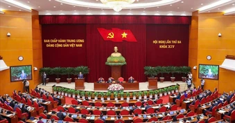 Thông cáo báo chí về ngày làm việc thứ nhất Hội nghị lần thứ 3 Ban Chấp hành Trung ương Đảng khóa XIV